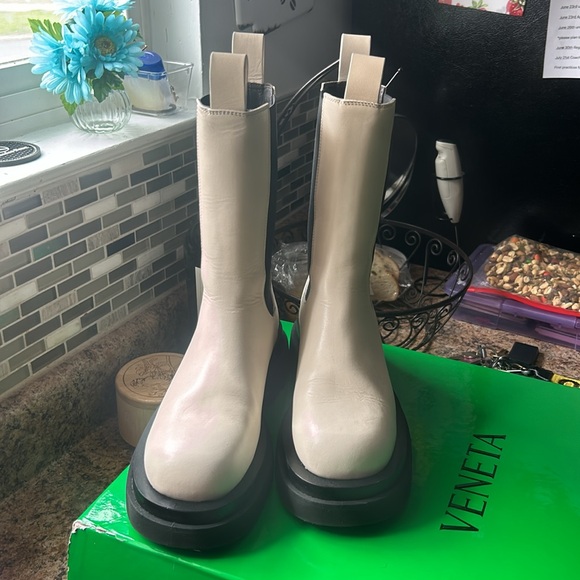 Botega Veneta BV Lug Boot Storm Cuir Sea Salt 38 - Picture 4 of 11